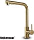 Bateria kuchenna Heckermann SZ-888 Złota Kran do zlewu z wyciąganą wylewką 12