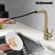 Bateria kuchenna Heckermann SZ-888 Złota Kran do zlewu z wyciąganą wylewką 4
