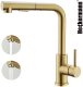 Bateria kuchenna Heckermann SZ-888 Złota Kran do zlewu z wyciąganą wylewką 10