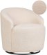 Beliani Fotel obrotowy DAVIK Boucle Beżowy 1