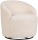 Beliani Fotel obrotowy DAVIK Boucle Beżowy 4