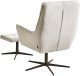 Beliani Fotel obrotowy MOLLE II Z podnóżkiem Jasnobeżowy 5