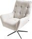 Beliani Fotel obrotowy MOLLE II Z podnóżkiem Jasnobeżowy 6