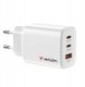 Verbatim Essentials mains charger GaN 65W white 32353 1