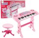 LeanToys Pianinko z mikrofonem różowe 1