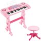 LeanToys Pianinko z mikrofonem różowe 2