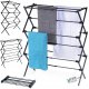 Suszarka na Pranie Ubrania Metalowa Czarna Pionowa Solidna ORION 47-78x94cm 1