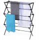 Suszarka na Pranie Ubrania Metalowa Czarna Pionowa Solidna ORION 47-78x94cm 2