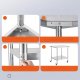 Stół blat roboczy nierdzewny 76x91cm 4 kółka stal gastronomia mobilny 3