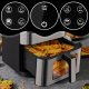 AIR FRYER FRYTKOWNICA BEZTŁUSZCZOWA DUŻA MISA XXL 8L 1800W PANEL DOTYKOWY 9