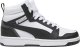 Puma Buty dla dzieci Rebound V6 Mid biało-czarne 393831 01 38,5 1