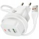 ZESTAW SZYBKA Ładowarka USB TYP-C 3A 20W 3000mA KOSTKA + KABEL do iPhone 1