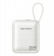 Vention 10000mAh 35W PD z wbudowanym kablem USB-C beżowy 2