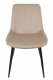 Krzesło tapicerowane welurowe do salonu jadalni velvet loft beżowe 4
