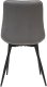 Krzesło tapicerowane welurowe do salonu jadalni velvet loft grafitowe 3