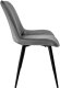 Krzesło tapicerowane welurowe do salonu jadalni velvet loft grafitowe 4