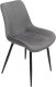 Krzesło tapicerowane welurowe do salonu jadalni velvet loft grafitowe 5