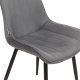 Krzesło tapicerowane welurowe do salonu jadalni velvet loft grafitowe 7