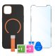 krainaGSM Etui z Paskiem na palec Matowe CZARNE do iPhone 12 |do MagSafe +Szkło 9