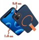 krainaGSM Etui z Paskiem na palec Matowe GRANATOWE do iPhone 12 |do MagSafe +Szkło 6