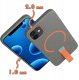 Etui z Paskiem na palec Matowe SZARE do iPhone 12 |do MagSafe +Szkło 6