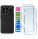 ZESTAW Etui do Xiaomi 14T Pancerne Carbon CASE + 3 SZTUKI SZKŁO 5