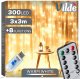 Kurtyna świetlna z pilotem 300 LED 3 m 1