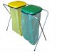 Stojak na worki do segregacji śmieci na 2 kosze z kolorami 3