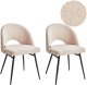 Zestaw 2 krzeseł do jadalni ONAGA Boucle Beżowy 1