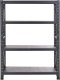 Regał magazynowy FIUGGI Metal 150 cm 60 cm Czarny 4