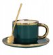 Filiżanka ze spodkiem i łyżeczką HOMLA SINNES 200 ml - Szmaragdowa 1