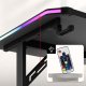 Biurko Huzaro Hero 4.6 RGB Black Czarne 160 cmx60 cm 3