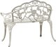 Ławka ogrodowa PIURA 88 cm Metal Biały 5