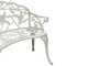 Ławka ogrodowa PIURA 88 cm Metal Biały 6