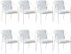 Zestaw 8 krzeseł ogrodowych z poduszkami ASCIANO Metal Biały 1