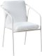 Zestaw 8 krzeseł ogrodowych z poduszkami ASCIANO Metal Biały 5