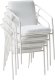 Zestaw 8 krzeseł ogrodowych z poduszkami ASCIANO Metal Biały 8