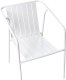 Zestaw 8 krzeseł ogrodowych z poduszkami ASCIANO Metal Biały 10