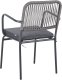 Zestaw 8 krzeseł ogrodowych z poduszkami TACENO Metal Szary 7