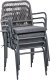 Zestaw 8 krzeseł ogrodowych z poduszkami TACENO Metal Szary 8