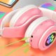 Słuchawki Bezprzewodowe Nauszne Dla Dzieci Kocie Uszy Kotek Bluetooth 5