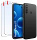ZESTAW Etui do Xiaomi Redmi Note 8T Matowe Czarne Silikon Slim +2 SZT SZKŁO 1