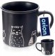 Kubek ceramiczny czarny koty 500 ml 1