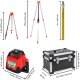 Poziomica laserowa obrotowa zielona 500m 360 z statywem i tyczką 5m 8