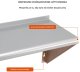 Półka ścienna 30x91 cm stal nierdzewna 113 kg - do kuchni baru hotelu 4