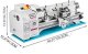Tokarka do metalu 1100W 220x750mm zmienna prędkość cyfrowa MT5 MT2 14
