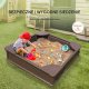 Vevor Piaskownica kwadratowa z pokrywą 123.5 x 125.5 cm 3