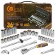 Zestaw narzędzi 1/2" 36el. (8-32mm) (6-kątnych) 1