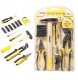 Zestaw narzędzi 50el (wkrętak, bity, szczypce, młotek, kombinerki, miarka, worek) 1