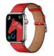 Pasek do Apple Watch Forcell F-Design FA20 dziurki skóra ekologiczna 38 / 40 / 41 mm czerwony 1